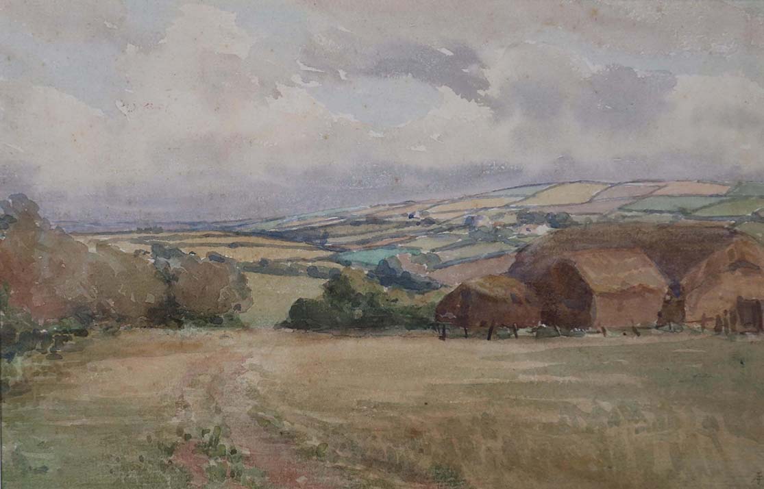 Judith Ackland's watercolour of North Devon countryside