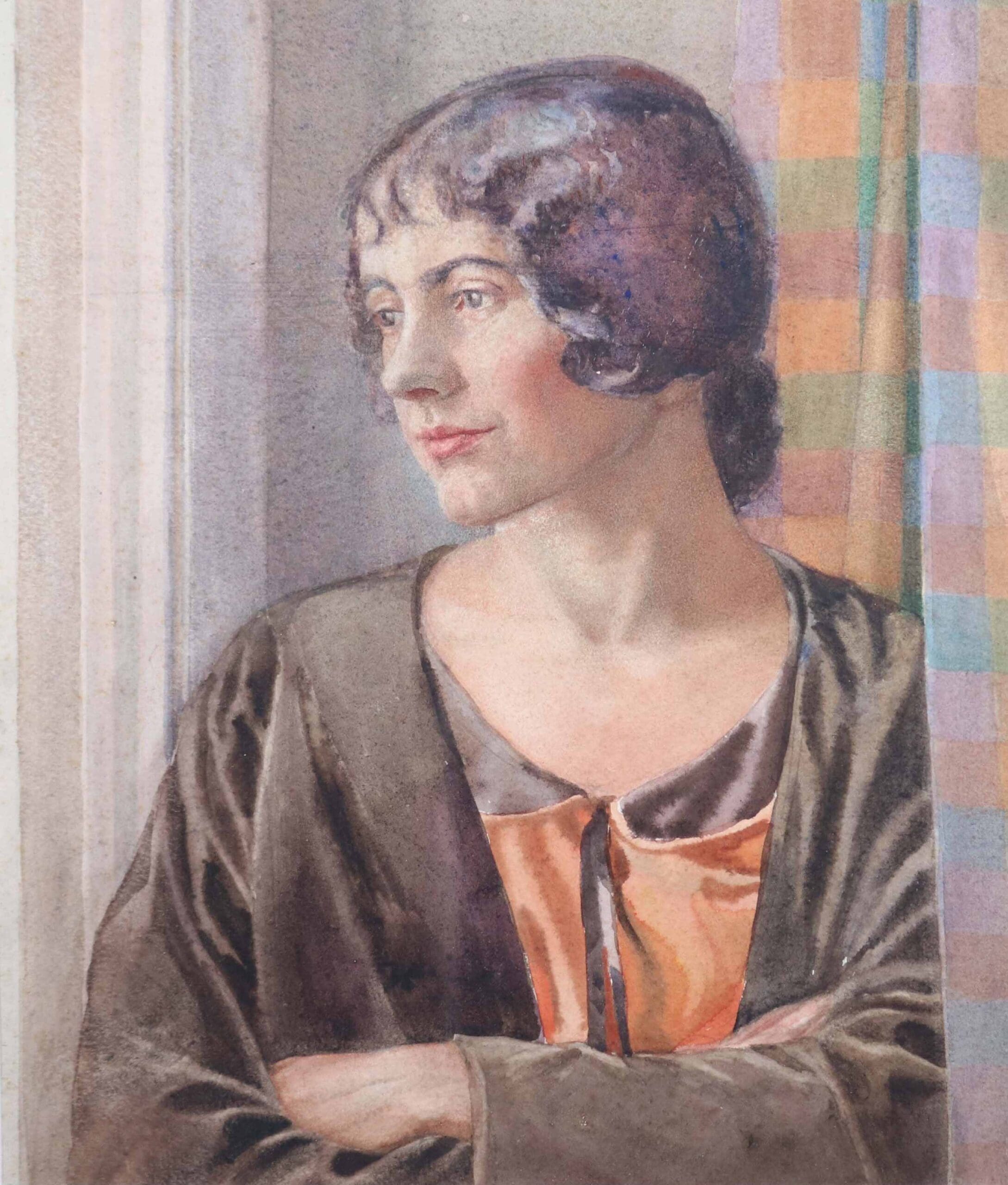 Judith Ackland's watercolour of a woman